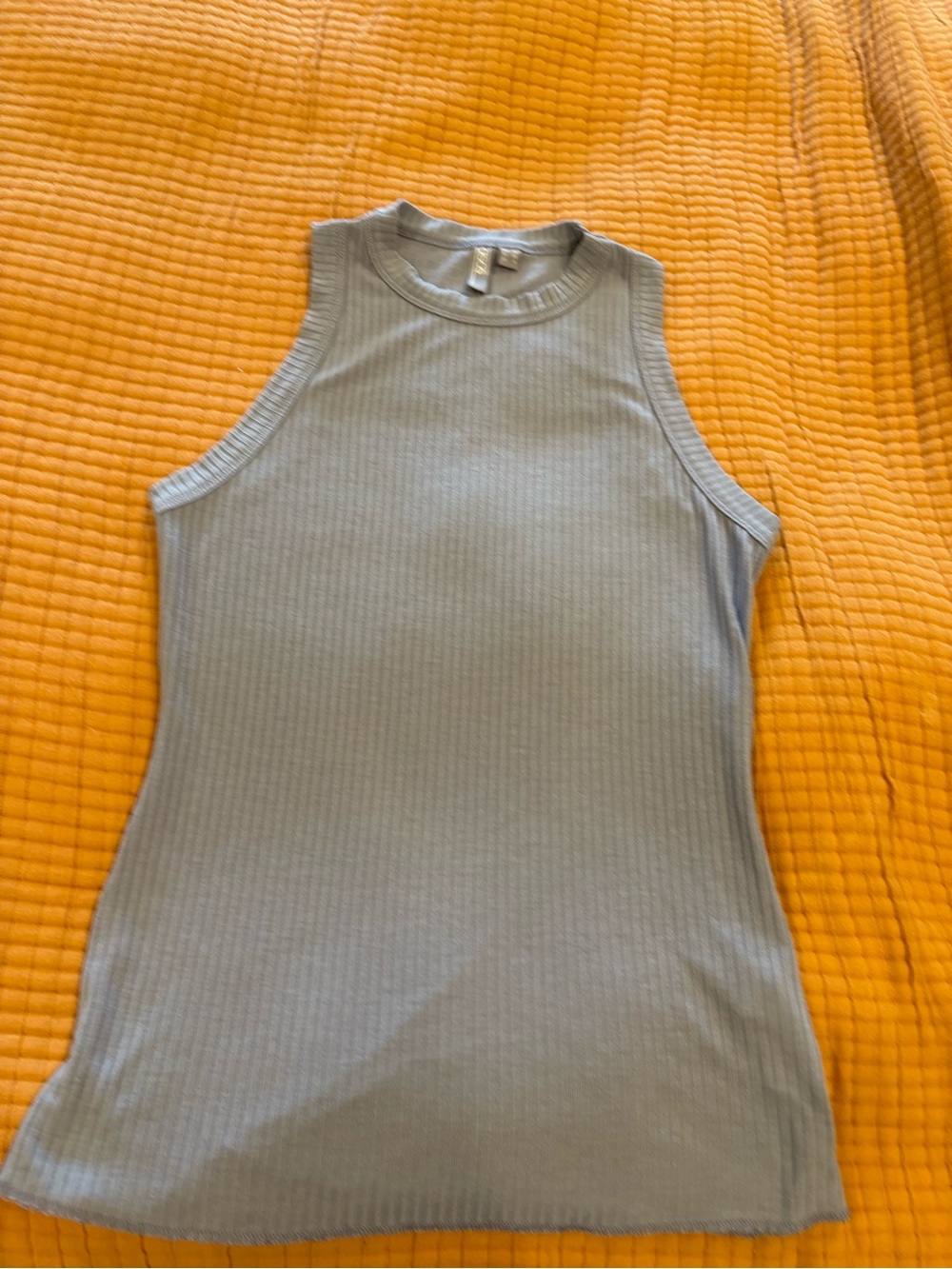 ASOS Ribbed Sleeveless Tank Top - Light Blue
